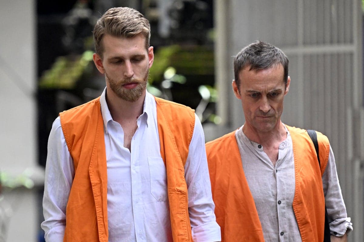 Two British men jailed for combined 20 years for smuggling cocaine into Bali